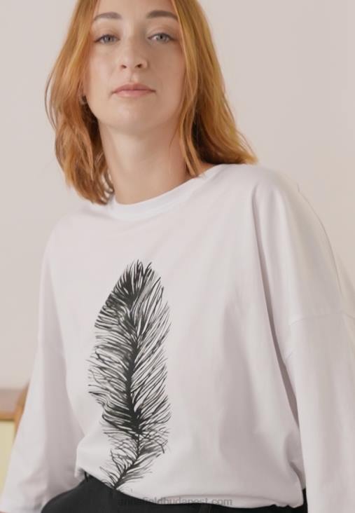 Anna Field nők nyomtatott póló fehér RTVD371
