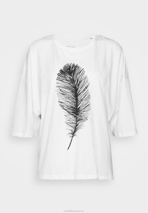 Anna Field nők nyomtatott póló fehér RTVD371