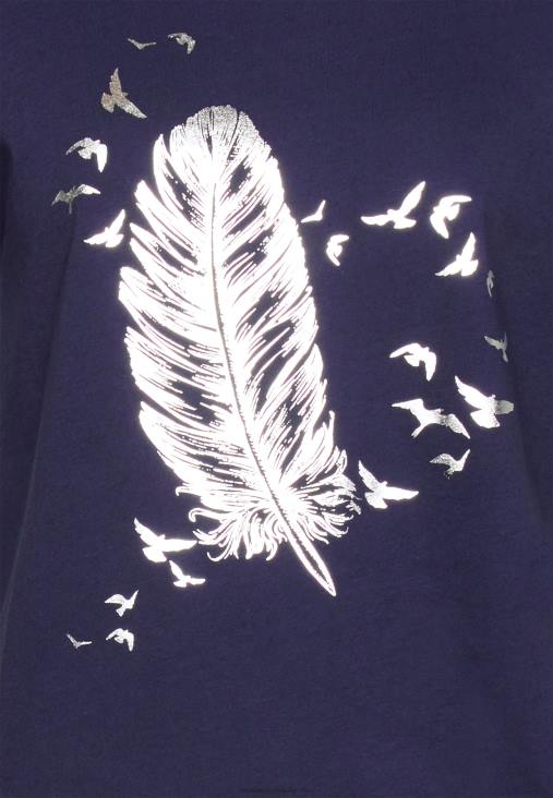 Anna Field nők nyomtatott póló kék RTVD319