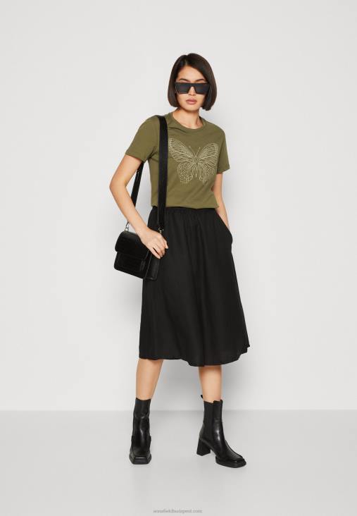 Anna Field nők nyomtatott póló zöld RTVD349