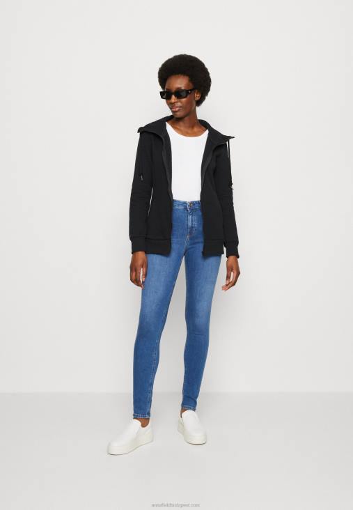 Anna Field nők cipzáras pulóver fekete RTVD770