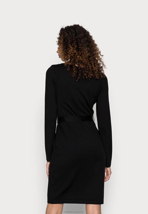 Anna Field nők csipke betét v nyakkivágással bő ruha pulóver ruha fekete RTVD227