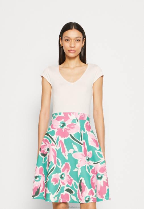 Anna Field nők farmer ruha fehér/zöld/rózsaszín RTVD68