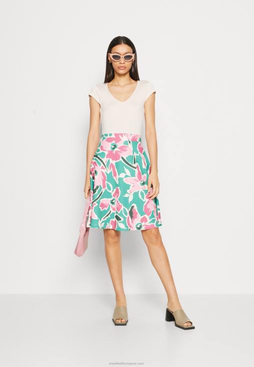 Anna Field nők farmer ruha fehér/zöld/rózsaszín RTVD68