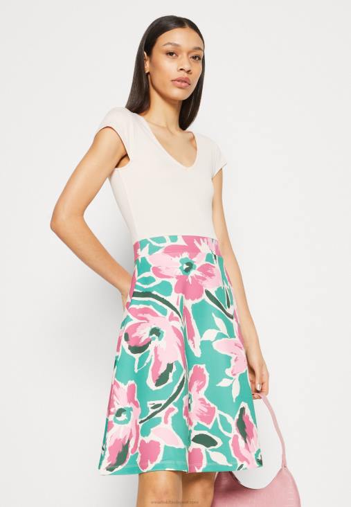Anna Field nők farmer ruha fehér/zöld/rózsaszín RTVD68