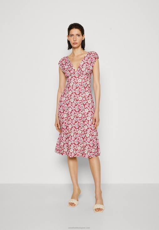 Anna Field nők jersey ruha barna/bézs/rózsaszín RTVD123