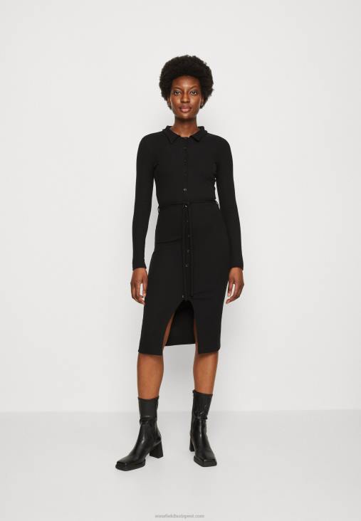 Anna Field nők jersey ruha fekete RTVD183