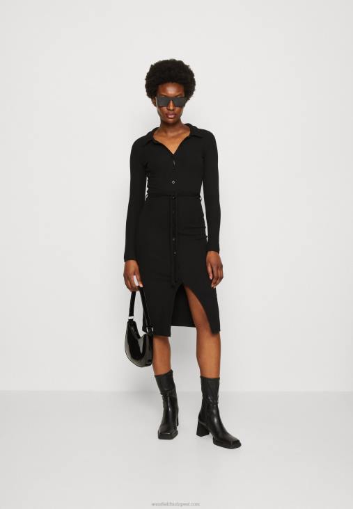 Anna Field nők jersey ruha fekete RTVD183