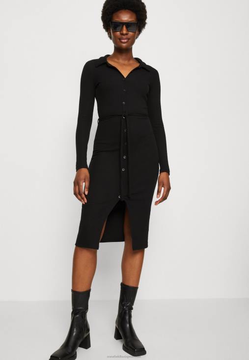 Anna Field nők jersey ruha fekete RTVD183