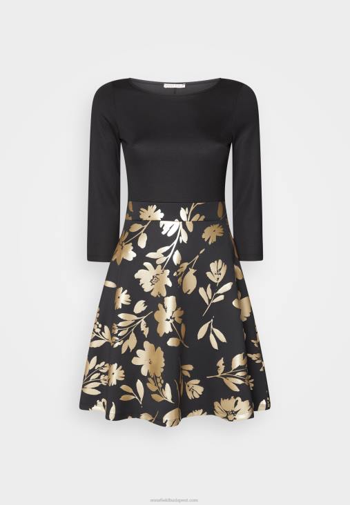 Anna Field nők jersey ruha fekete arany RTVD186