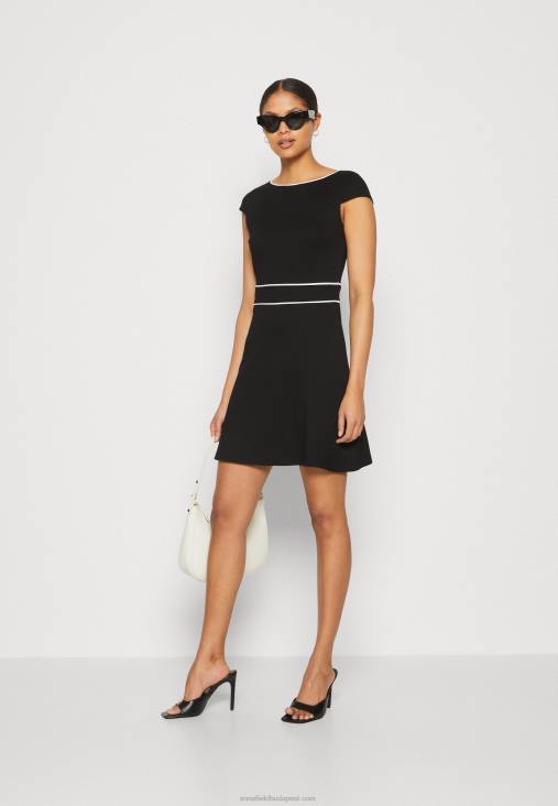 Anna Field nők jersey ruha fekete/fehér RTVD113