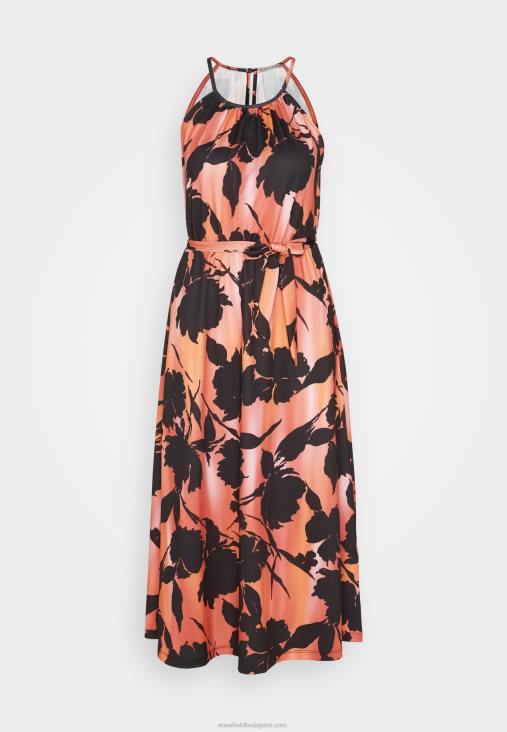 Anna Field nők jersey ruha fekete/narancs RTVD47