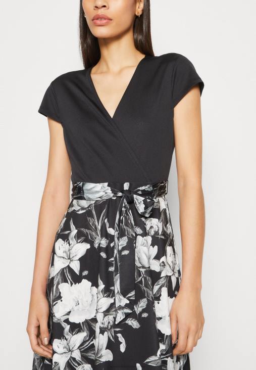 Anna Field nők jersey ruha fekete/szürke/fehér RTVD156