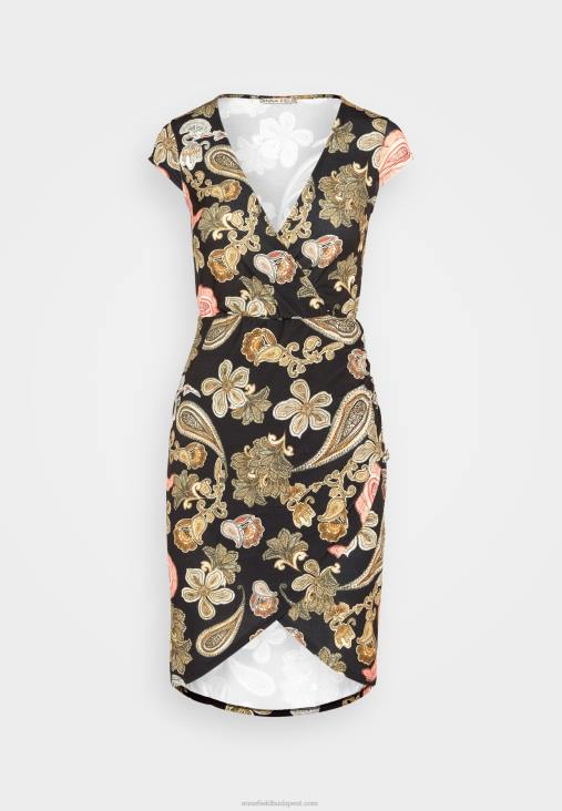 Anna Field nők jersey ruha fekete/több színű RTVD189