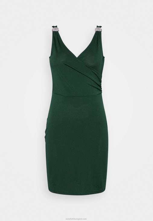 Anna Field nők jersey ruha sötétzöld RTVD39