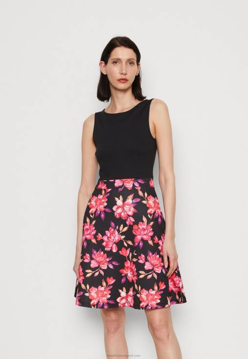 Anna Field nők nappali ruha fekete/piros/lila RTVD11