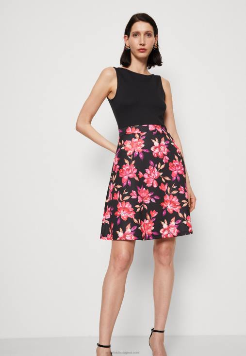 Anna Field nők nappali ruha fekete/piros/lila RTVD11