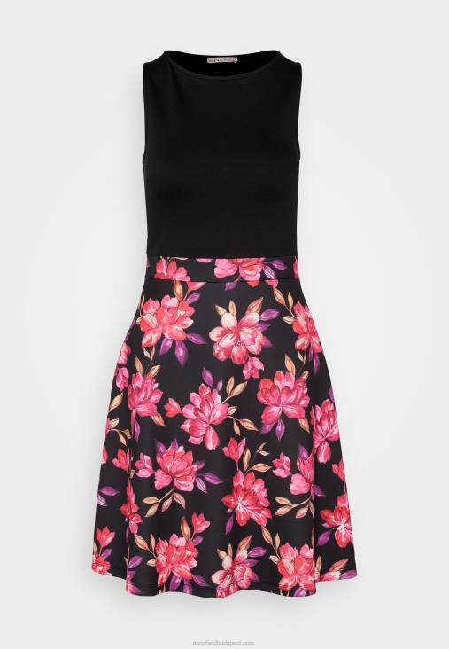 Anna Field nők nappali ruha fekete/piros/lila RTVD11