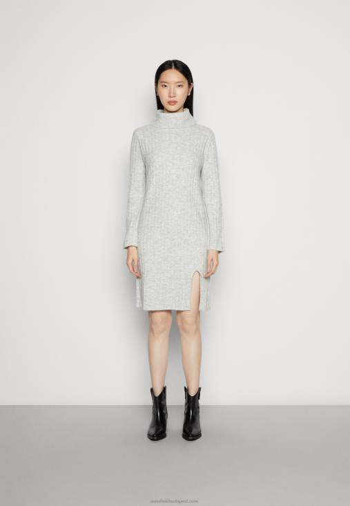 Anna Field nők világosszürke foltos pulóveruha RTVD213