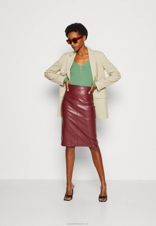 Anna Field nők bordó ceruzaszoknya RTVD803