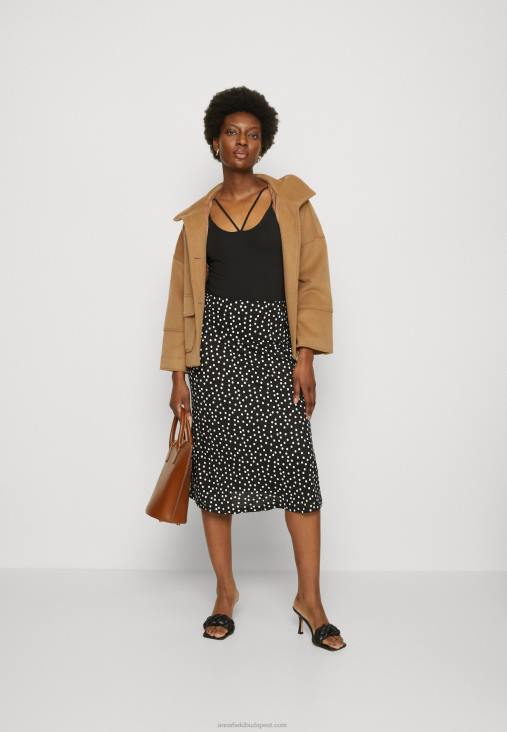 Anna Field nők egy vonalú szoknya fekete RTVD790