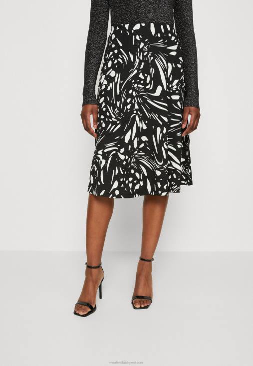 Anna Field nők egy vonalú szoknya fekete/fehér RTVD788