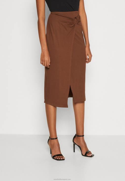 Anna Field nők pakolásszoknya sötétbarna RTVD814