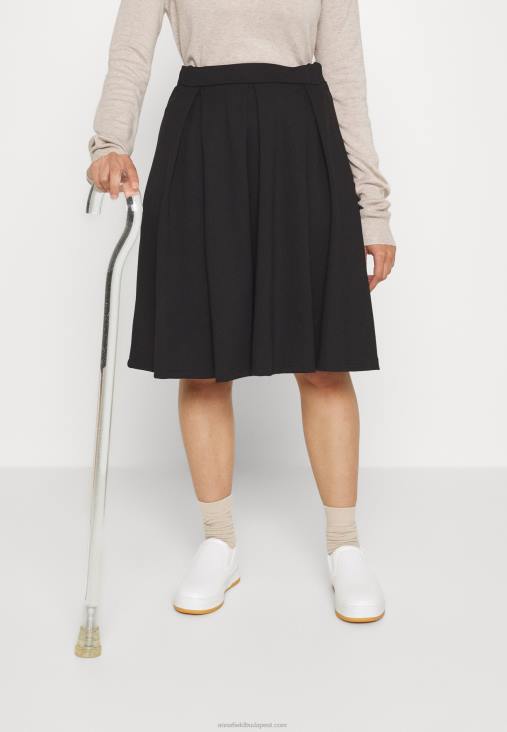 Anna Field nők redős szoknya fekete RTVD779