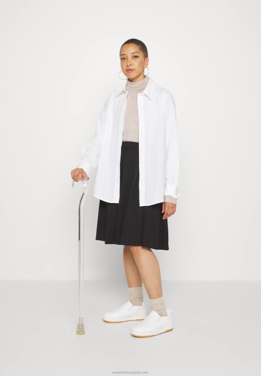 Anna Field nők redős szoknya fekete RTVD779