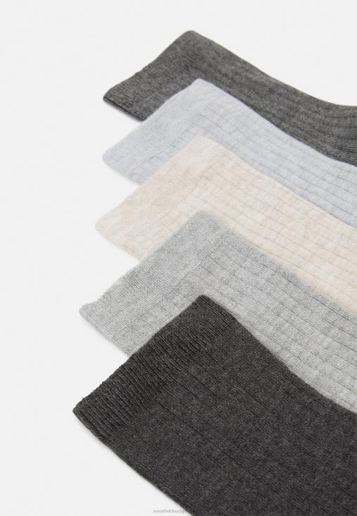 Anna Field nők 5 csomagos zokni fekete/szürke RTVD1133