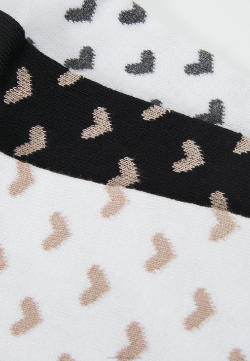 Anna Field nők 8 csomag fehér/szürke zokni RTVD1134