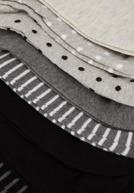 Anna Field nők 8 oldalas csíkos zokni szürke RTVD1144