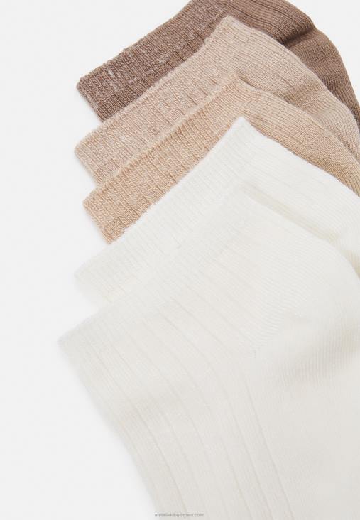 Anna Field nők puha bordás sneaker zokni 5csomagos zokni bézs RTVD1118