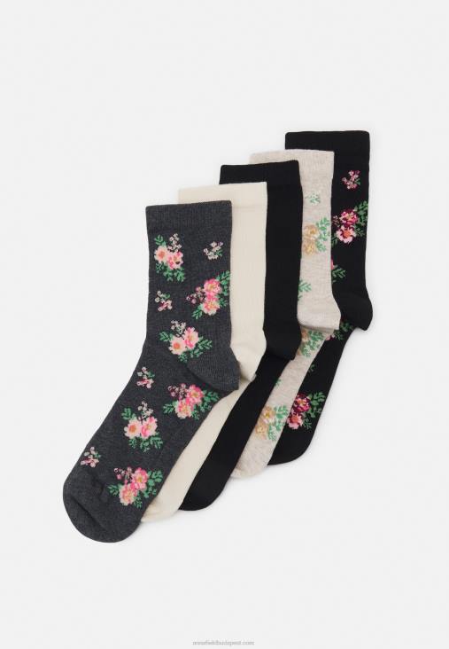 Anna Field nők zokni fekete/bézs RTVD1129