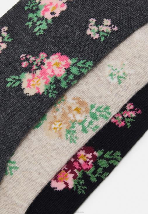 Anna Field nők zokni fekete/bézs RTVD1129